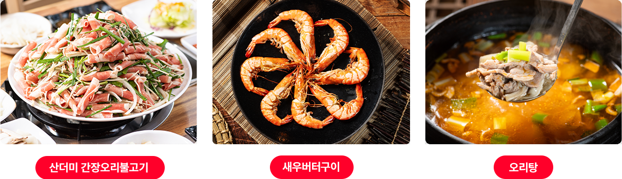 산더미 간장 오리불고기